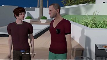 Eva se soba el culito mojado contra la verga de Liam en la piscina