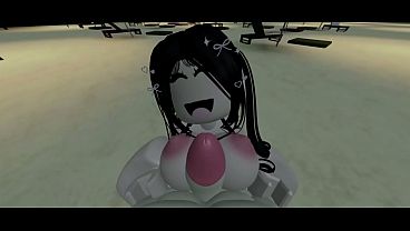 Nina de roblox se deja grabar mientras se chupa los tetones